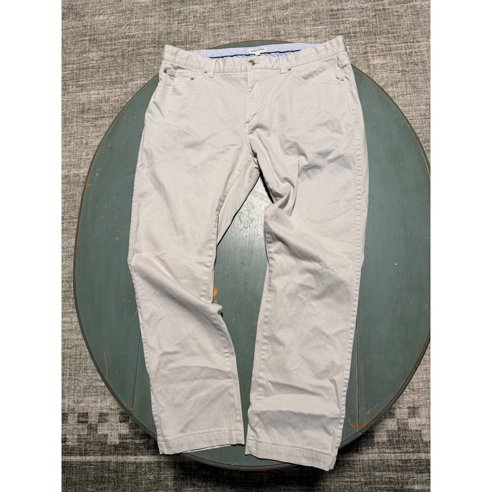 Peter Millar Mens Grey 5-Pocket Cotton Modal Stretch Pants MS24B39 Size 38x31